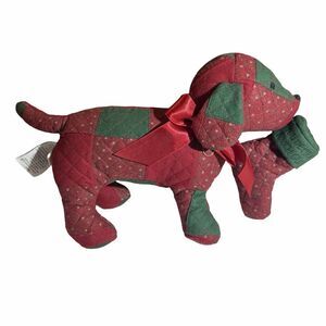 Boyd's Home Quilted Stuffed Dog with Stocking "You Better Watch Out" 2003